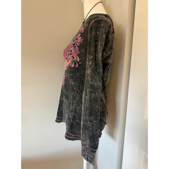 Y2K One World Long Sleeve Top Size M - Picture 4 of 6